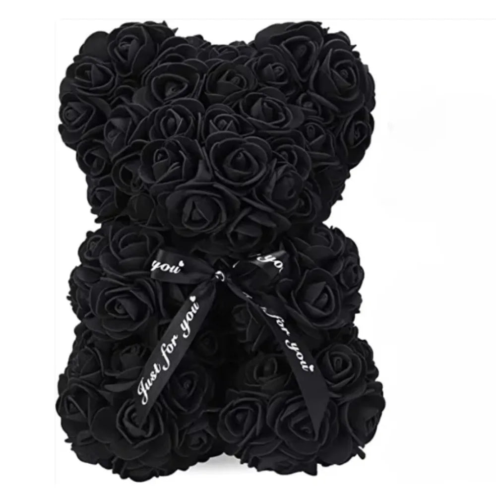 Artificial Rose Bear 1 Count Cute Bear Shaped Artificial Rose Bouquet Decorative Flower for Home Party Birthday Gift Perfect Gift for Any Occasion