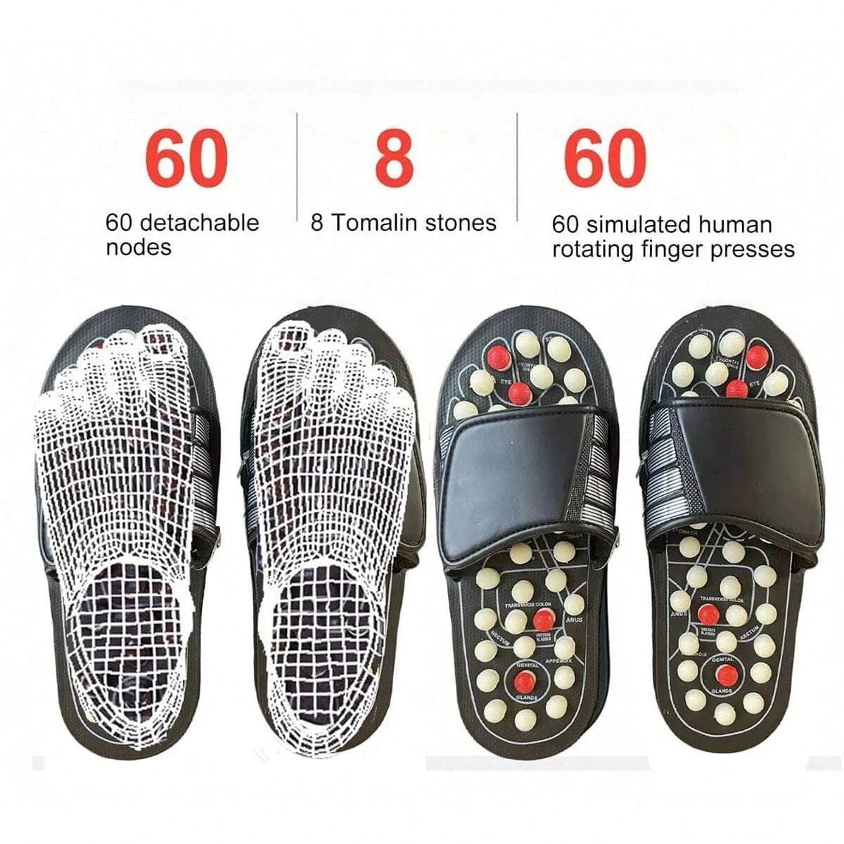 Acupressure Foot Massage Slippers for Plantar Fasciitis – Reflexology Sandals for Pain Relief & Comfortable Body Care