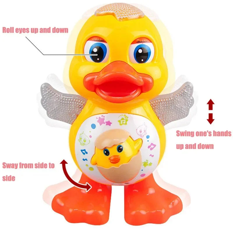 Dancing Duck With Music And Lights Flashing Real Action Educational Toy For Baby Kids Children Toddler Indoor Outdoor Gift
