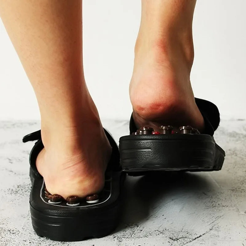 Acupressure Foot Massage Slippers for Plantar Fasciitis – Reflexology Sandals for Pain Relief & Comfortable Body Care