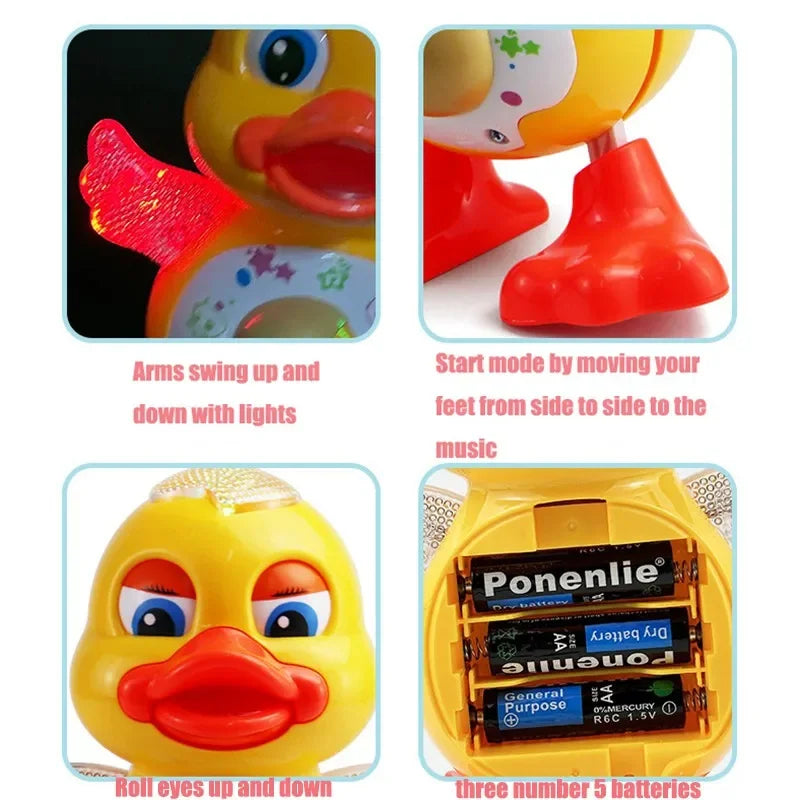 Dancing Duck With Music And Lights Flashing Real Action Educational Toy For Baby Kids Children Toddler Indoor Outdoor Gift